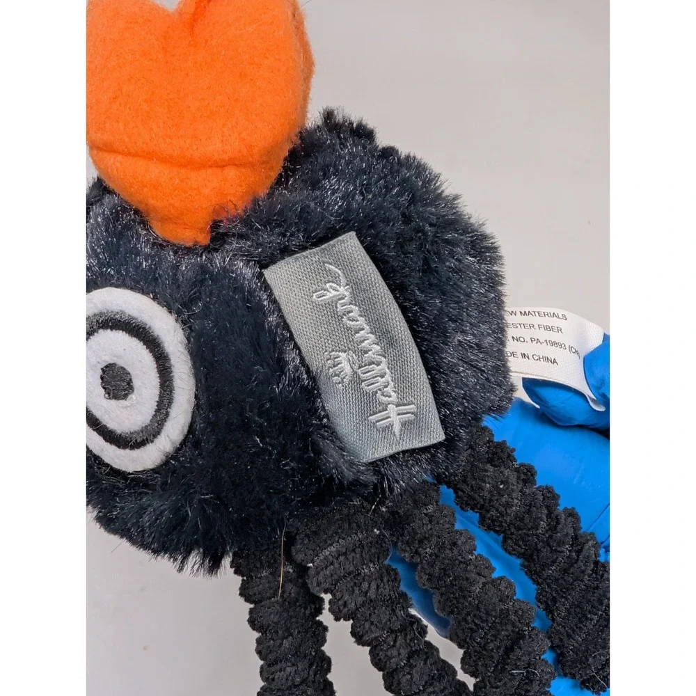 Hallmark Halloween Zip-a-Long Spider Plush Toy Orange French Beret‎  Cute VTG